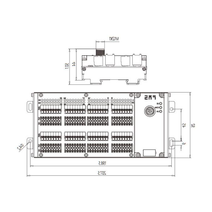 IP20, IO-Link Hub, NPN, 64DI/DO adaptive, Class B, Terminal module, 009C71